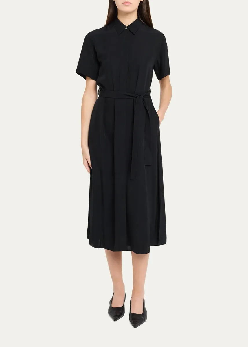 Theory Belted Twill Midi Shirtdress | Thumbnail 2