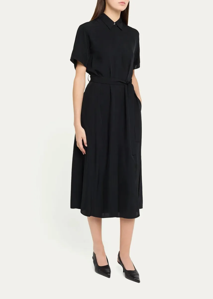 Theory Belted Twill Midi Shirtdress | Thumbnail 4