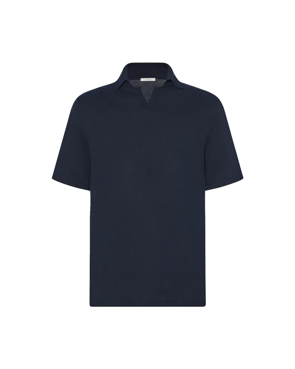 The Row Men's Savane Cotton-Cashmere Polo Shirt | Thumbnail 2 The Row Men's Savane Cotton-Cashmere Polo Shirt | Thumbnail 2