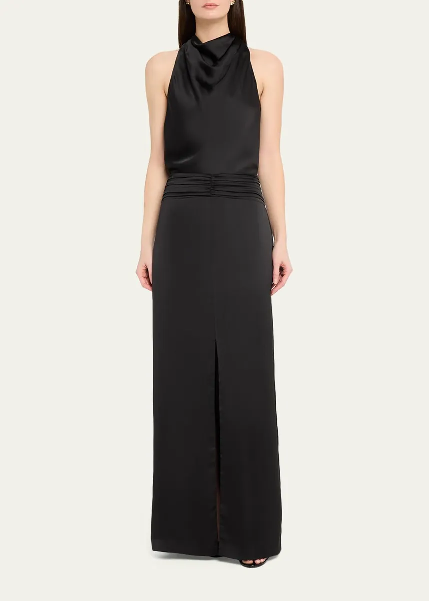 Ramy Brook Charmayne Sleeveless Slit Cowl Gown | Thumbnail 2