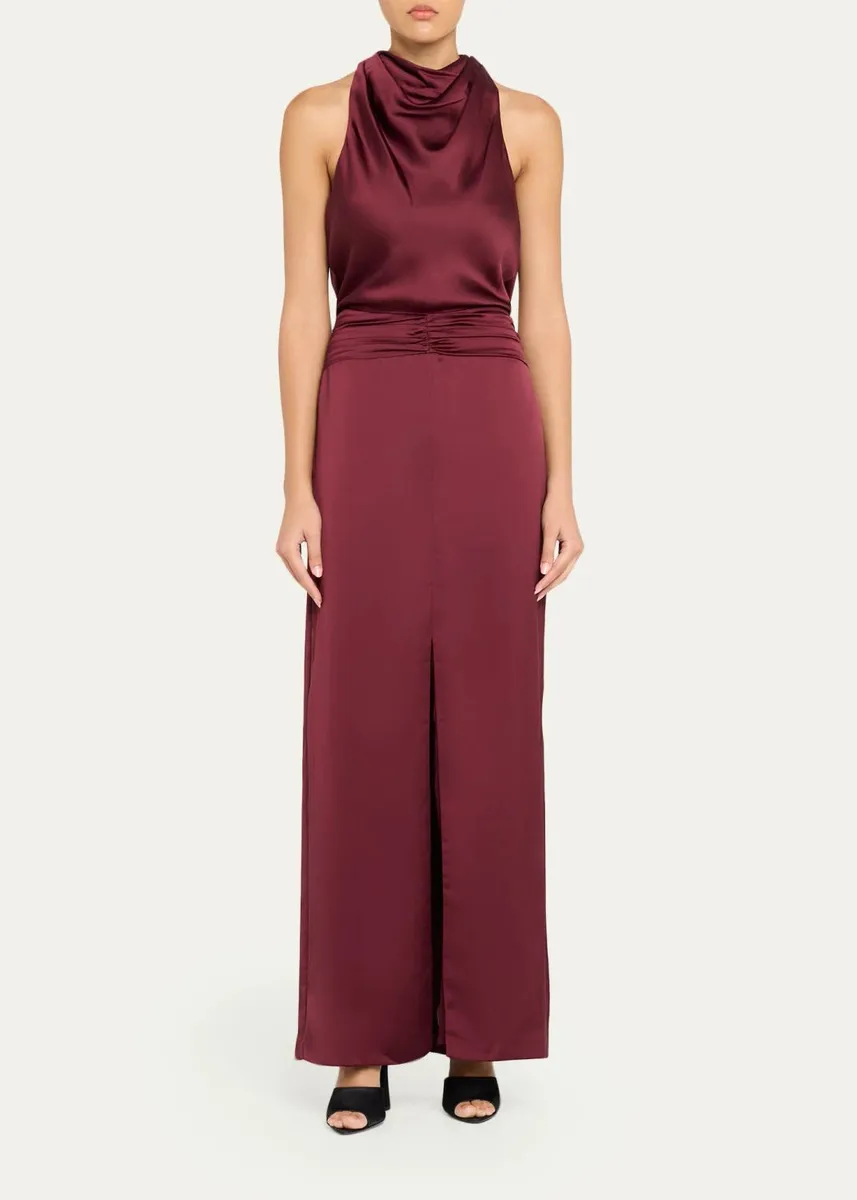 Ramy Brook Charmayne Sleeveless Slit Cowl Gown | Thumbnail 6