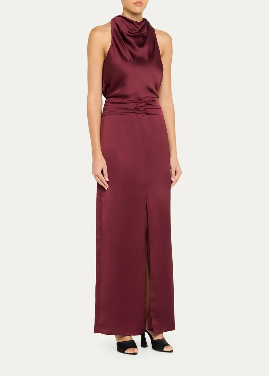 Ramy Brook Charmayne Sleeveless Slit Cowl Gown | Thumbnail 8