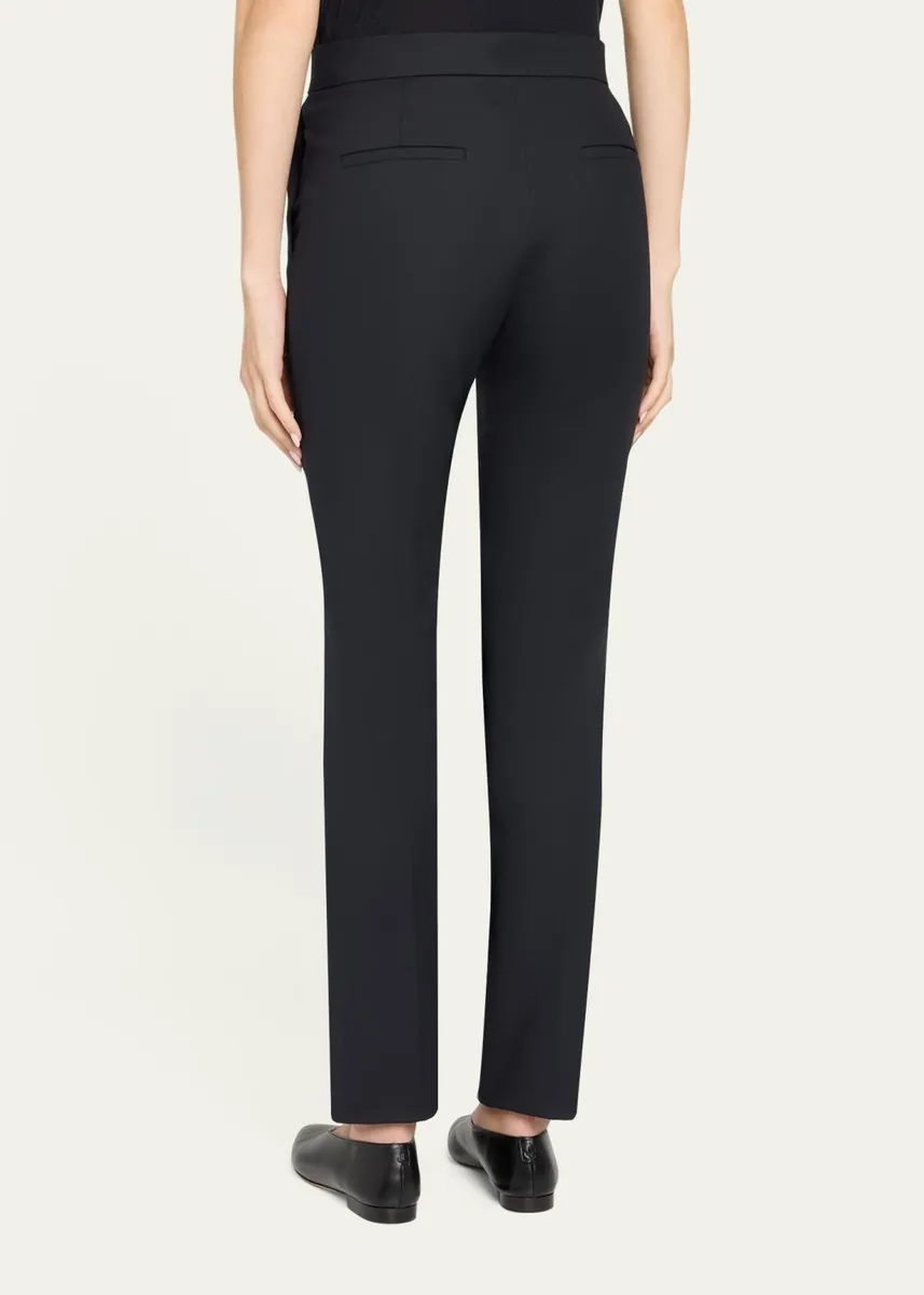 Max Mara Cotton Stretch Straight-Leg Ankle Trousers | Thumbnail 3 Max Mara Cotton Stretch Straight-Leg Ankle Trousers | Thumbnail 3