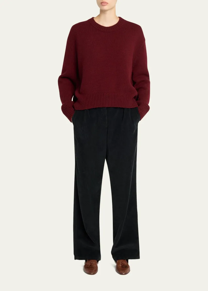 The Row Adler Corduroy Pleated Relaxed-Leg Pants | Thumbnail 2 The Row Adler Corduroy Pleated Relaxed-Leg Pants | Thumbnail 2