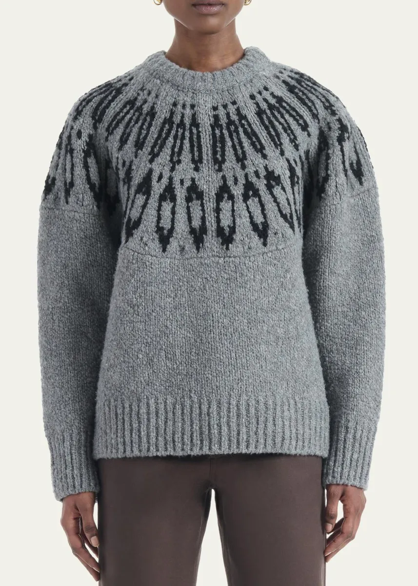 Altuzarra Coleman Fair Isle Wool Crewneck Sweater | Thumbnail 4 Altuzarra Coleman Fair Isle Wool Crewneck Sweater | Thumbnail 4