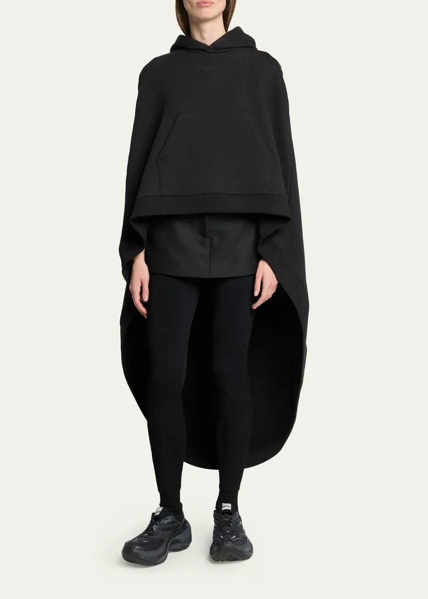 Balenciaga Hooded Oversized High-Low Cape | Thumbnail 2 Balenciaga Hooded Oversized High-Low Cape | Thumbnail 2