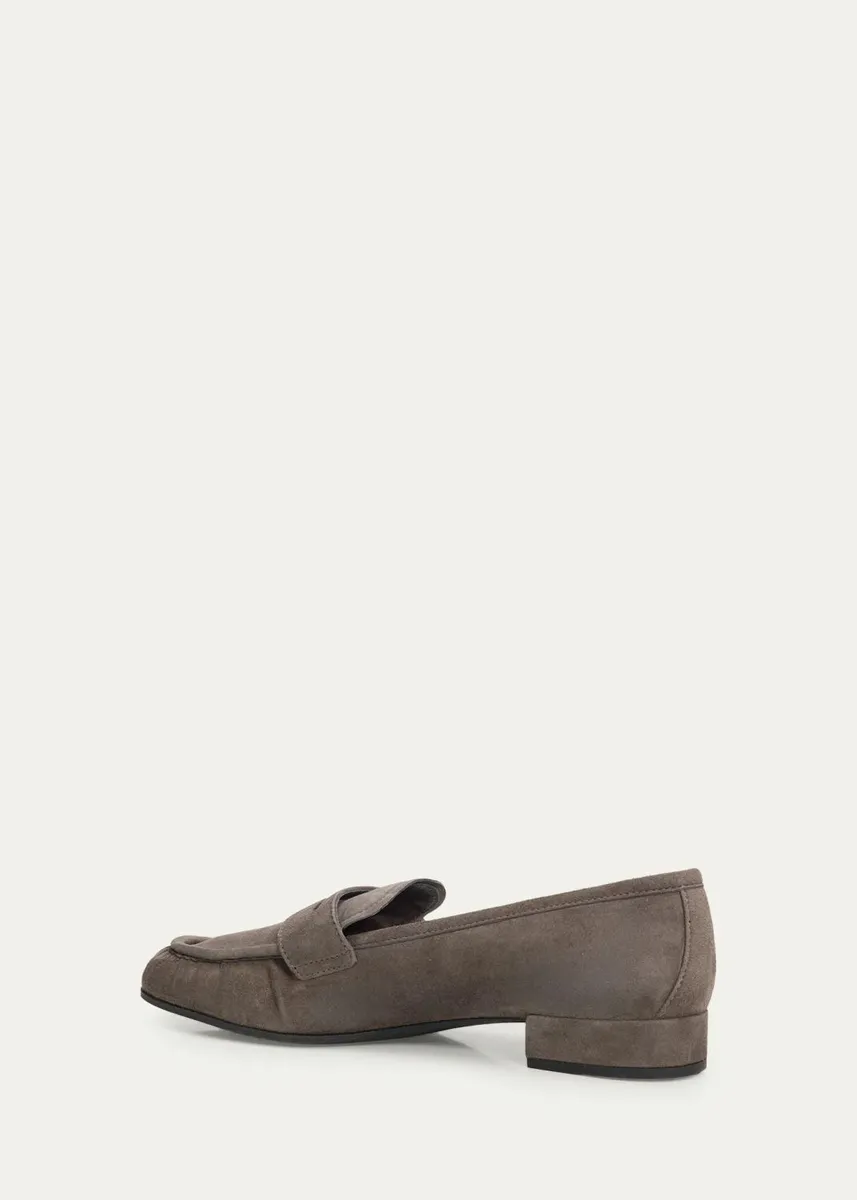 Prada Suede Ruched-Toe Penny Loafers | Thumbnail 4 Prada Suede Ruched-Toe Penny Loafers | Thumbnail 4