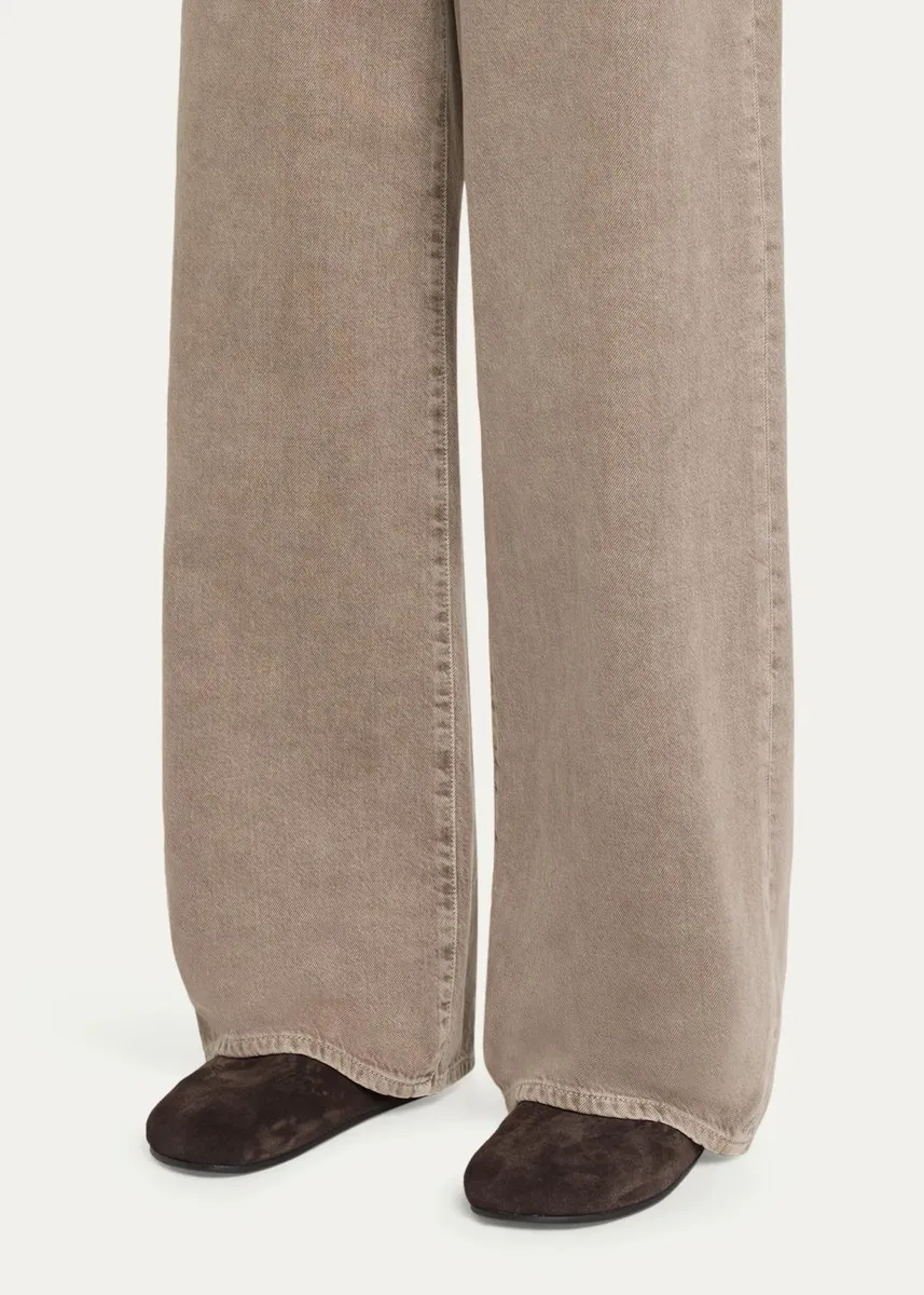 The Row Hudson Suede Slide Mules | Thumbnail 6 The Row Hudson Suede Slide Mules | Thumbnail 6