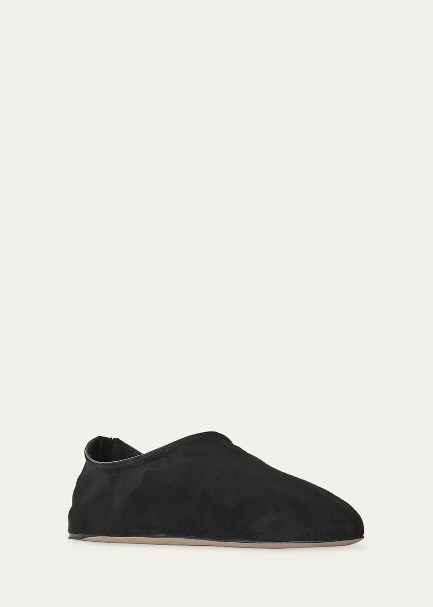 The Row Stellene Suede Slippers | Thumbnail 2 The Row Stellene Suede Slippers | Thumbnail 2