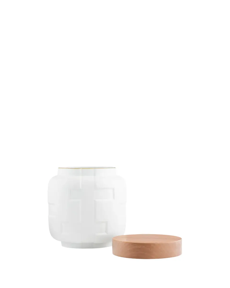 GINORI 1735 Officina Ultra Junction 7.9" Vase with Lid | Thumbnail 2