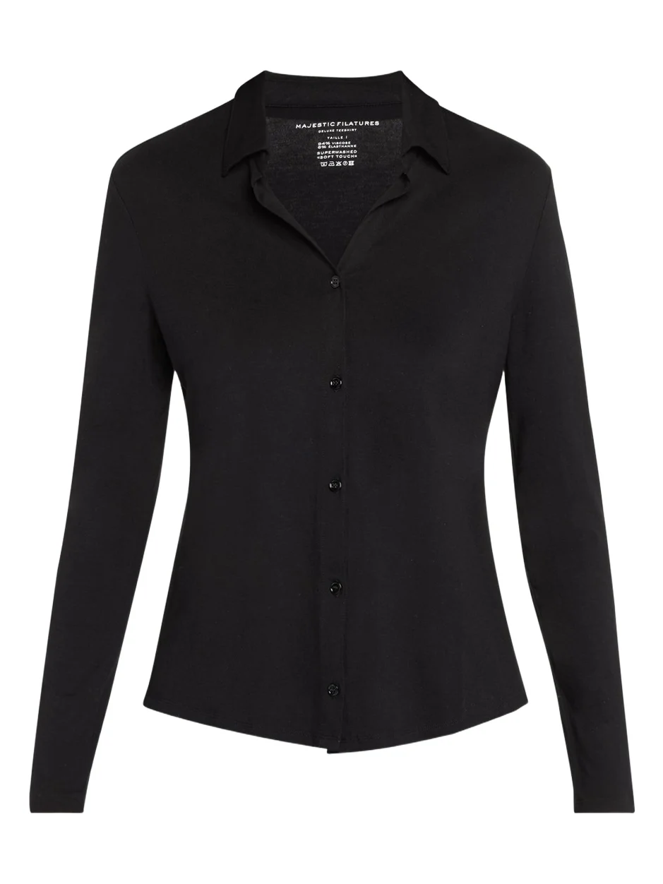 MAJESTIC FILATURES Soft Touch Button-Front Shirt