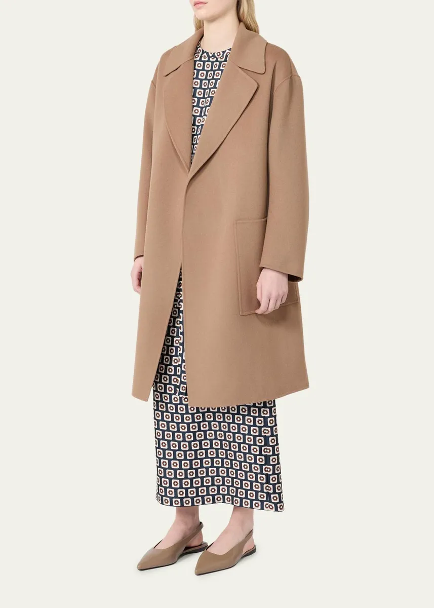 Max Mara Velo Wool Long Wrap Coat | Thumbnail 2