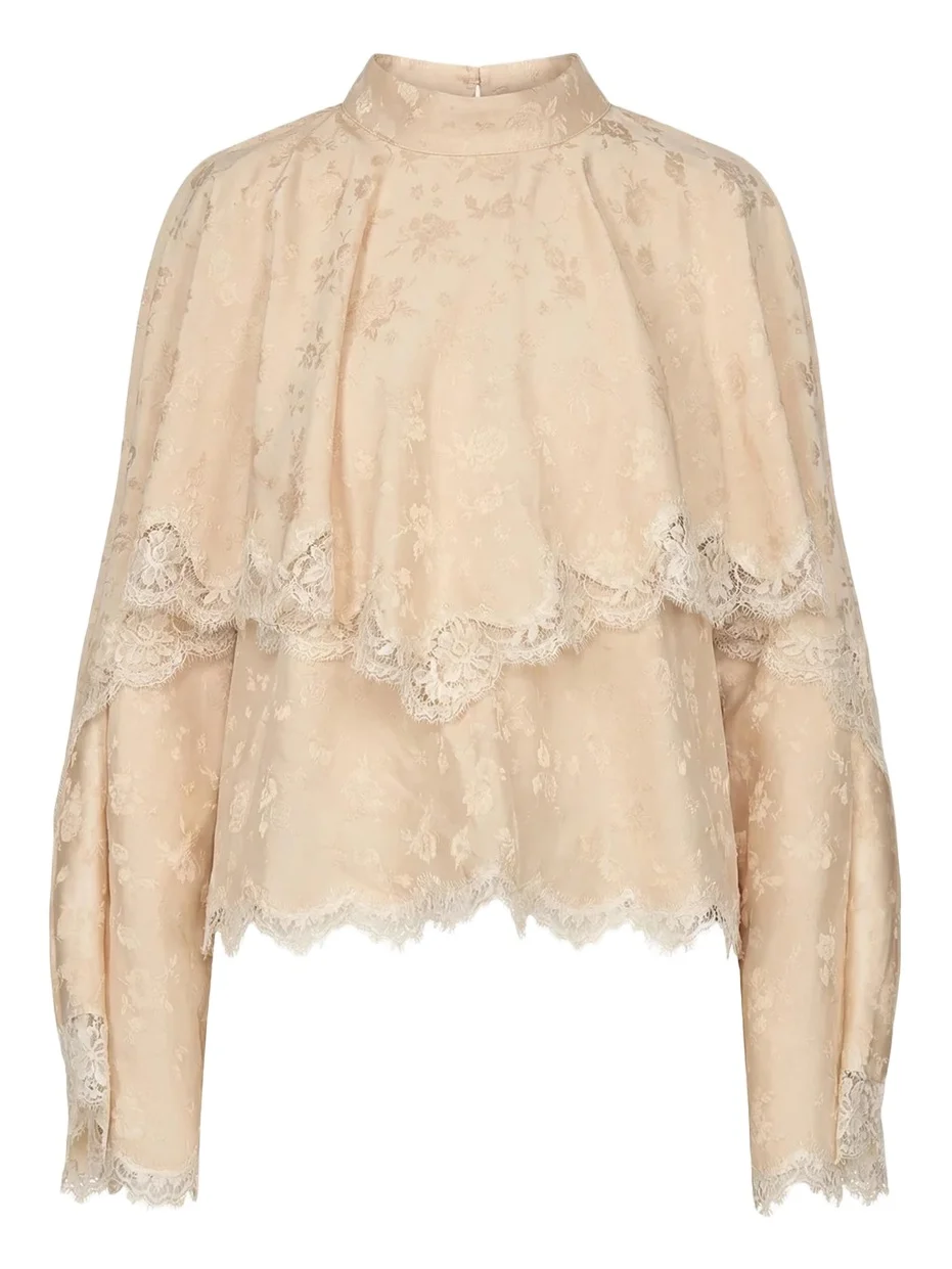 Sea Shay Long-Sleeve Lace Blouse