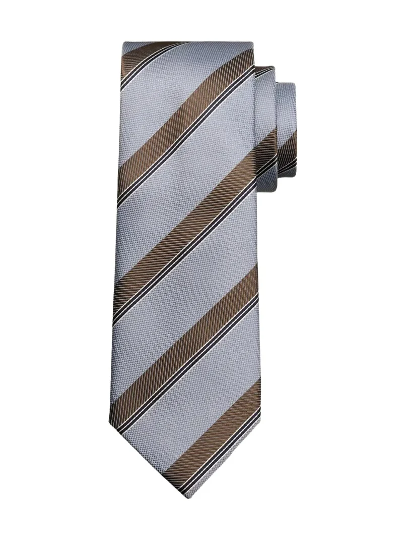 Brioni Men's Stripe Jacquard Silk Tie