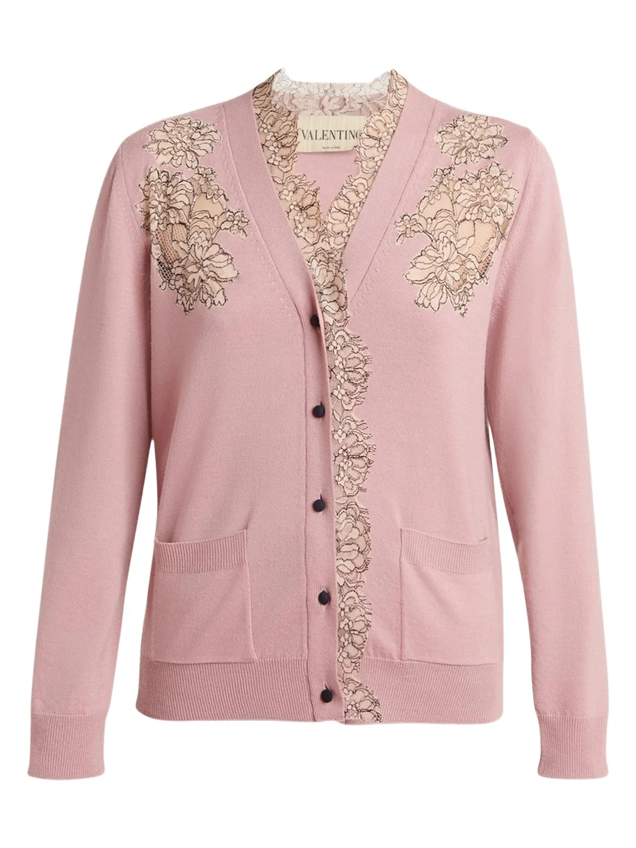 Scalloped Lace V-Neck Cardigan