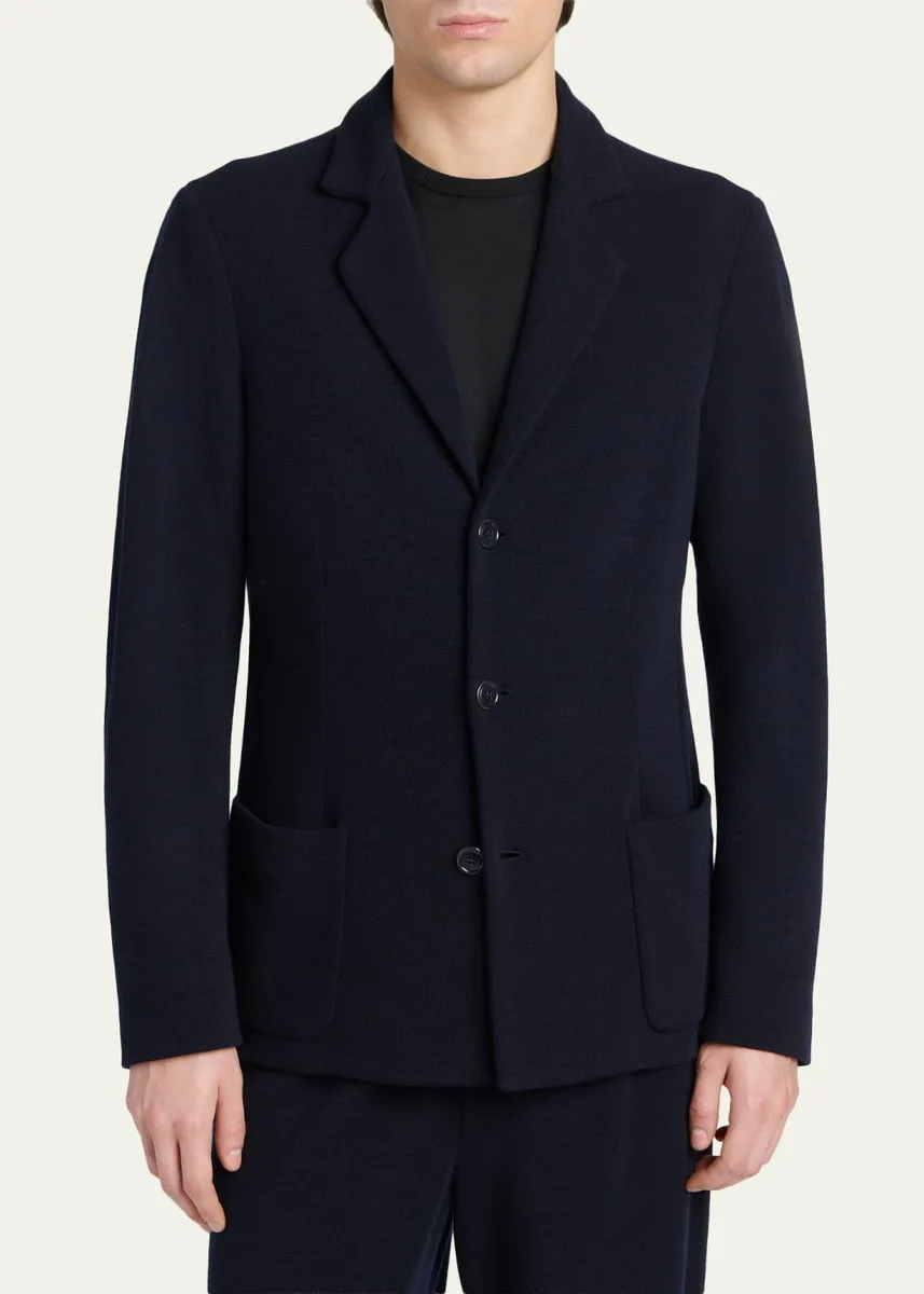 Giorgio Armani Men's Wool Jacket | Thumbnail 4 Giorgio Armani Men's Wool Jacket | Thumbnail 4