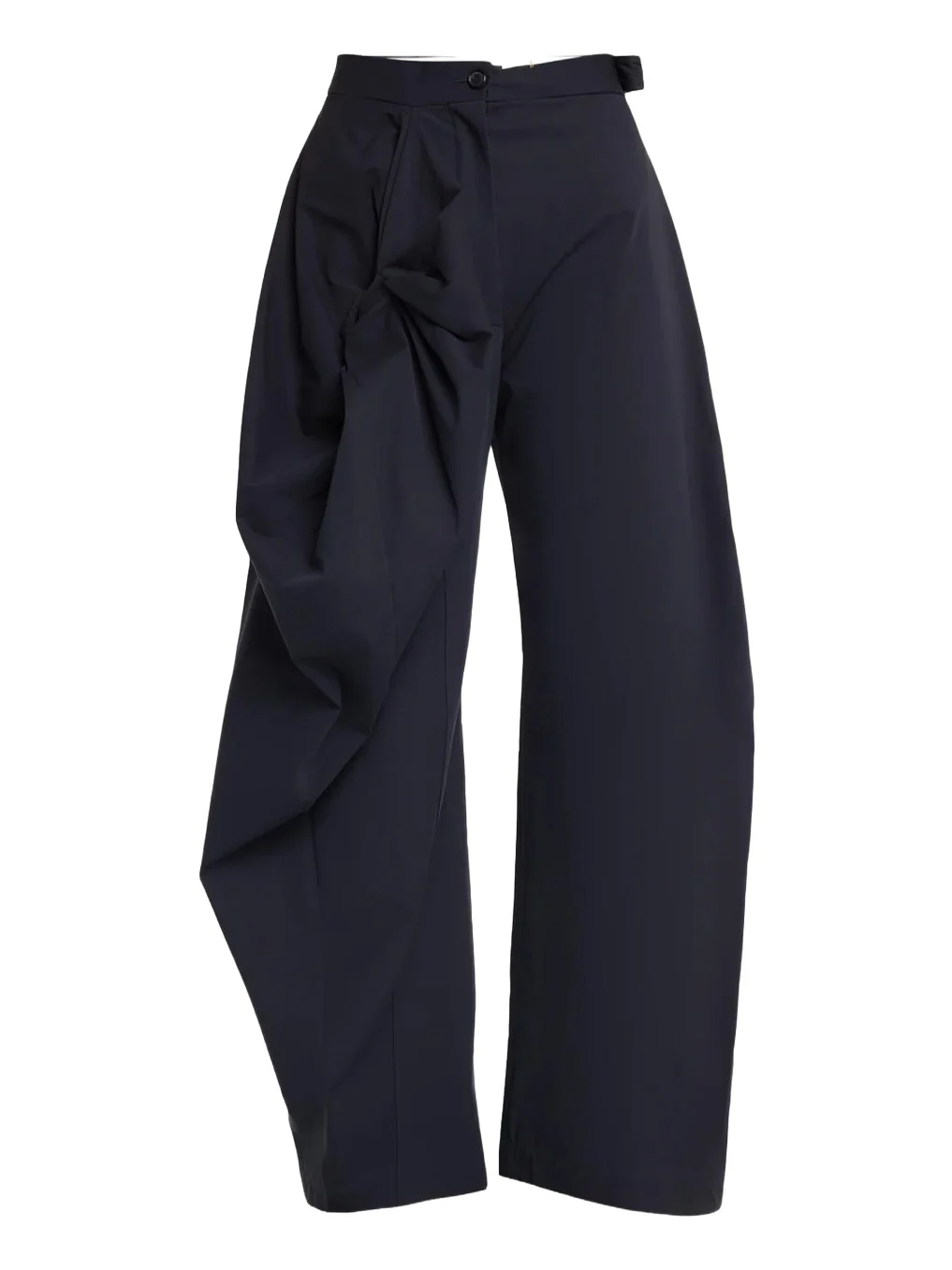 Foldover Twist Barrel-Leg Jeans