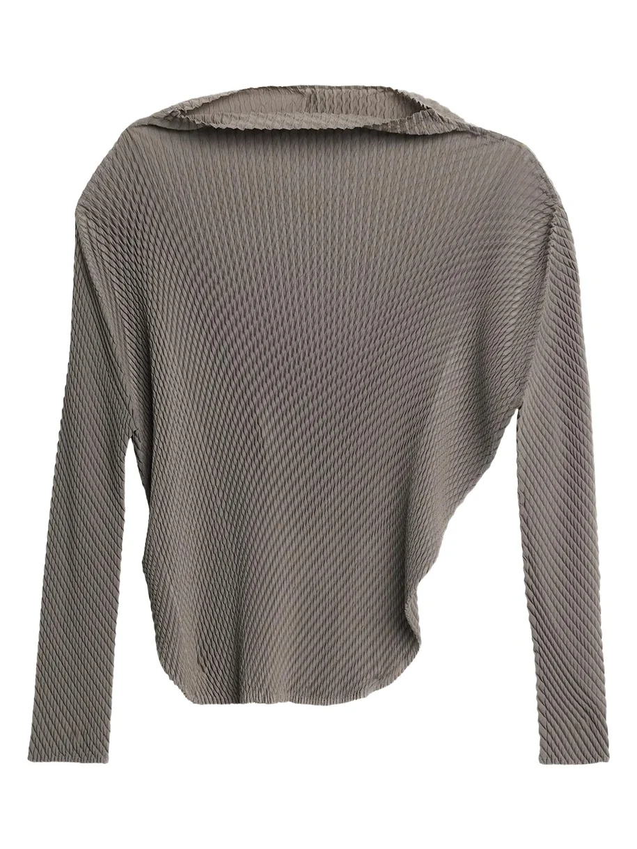 Issey Miyake Misty Pleats Long-Sleeve Top
