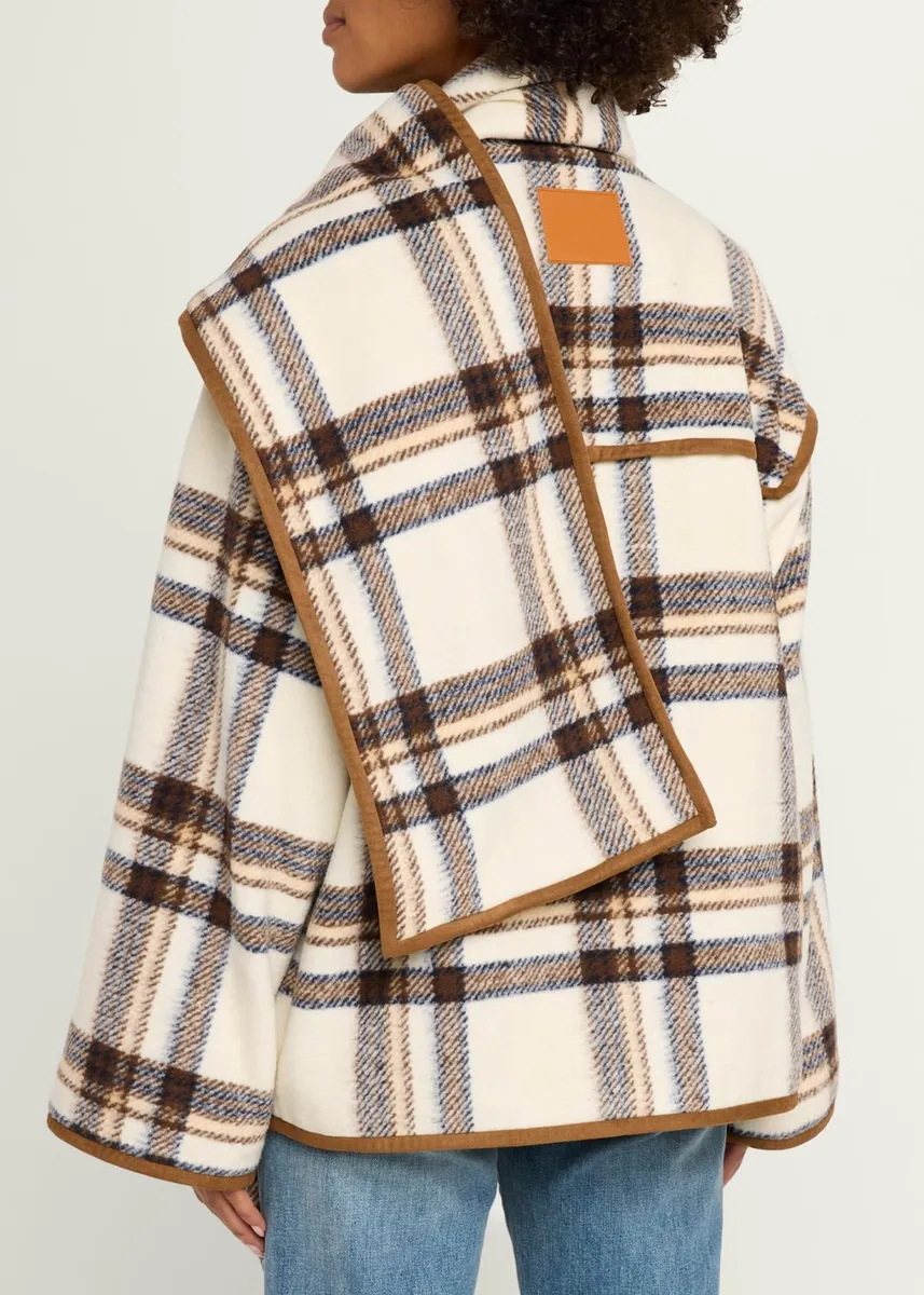 Toccin Greyson Plaid-Print Scarf Jacket | Thumbnail 3 Toccin Greyson Plaid-Print Scarf Jacket | Thumbnail 3