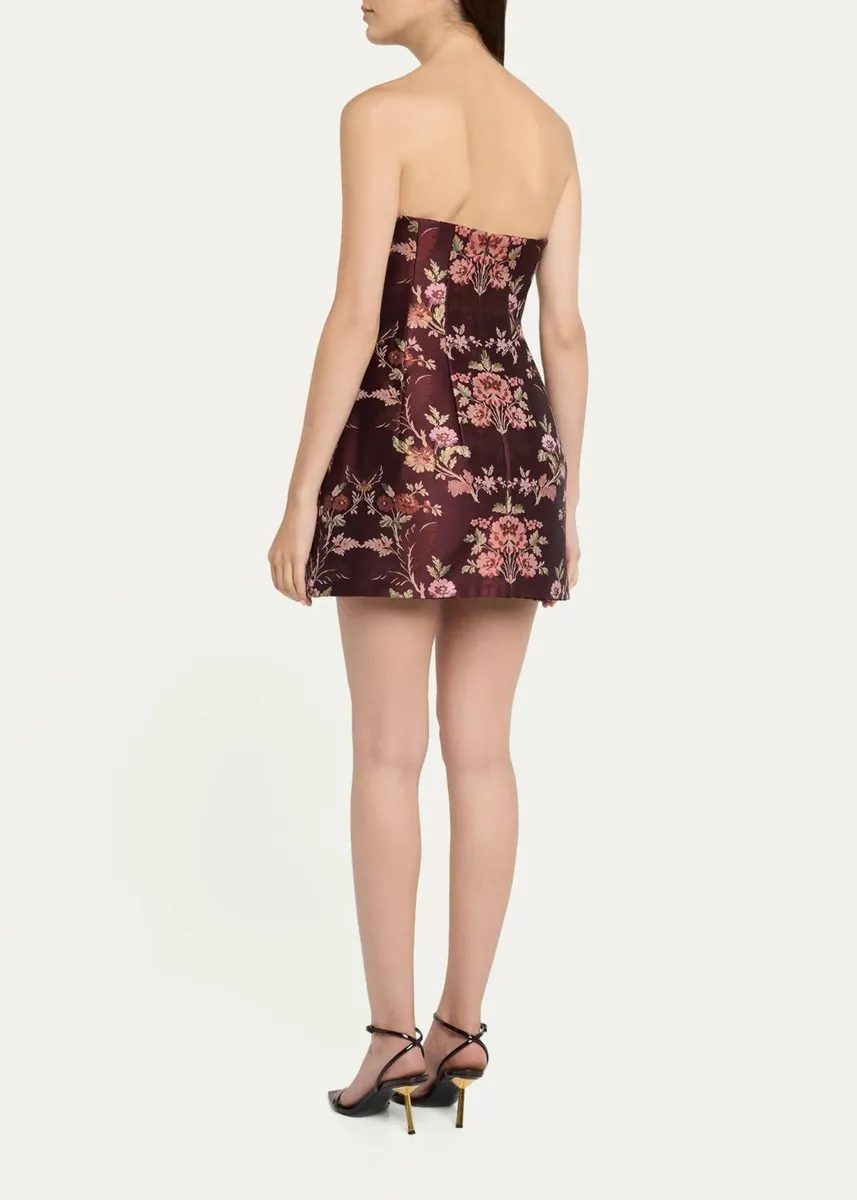 Cara Cara Ines Strapless Jacquard Mini Dress | Thumbnail 3