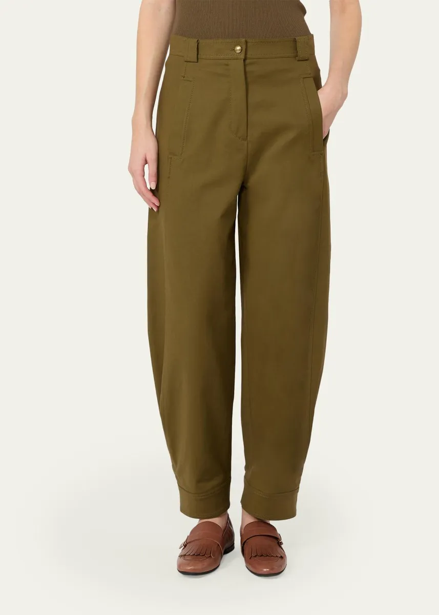 Max Mara Mid-Rise Barrel-Leg Ankle Pants | Thumbnail 4 Max Mara Mid-Rise Barrel-Leg Ankle Pants | Thumbnail 4