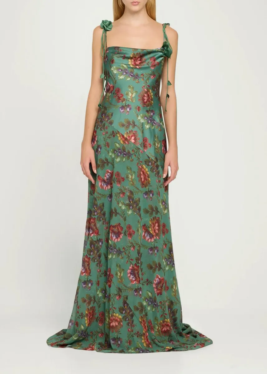 Cinq à Sept Fresco Floral Bias-Cut Gown | Thumbnail 2