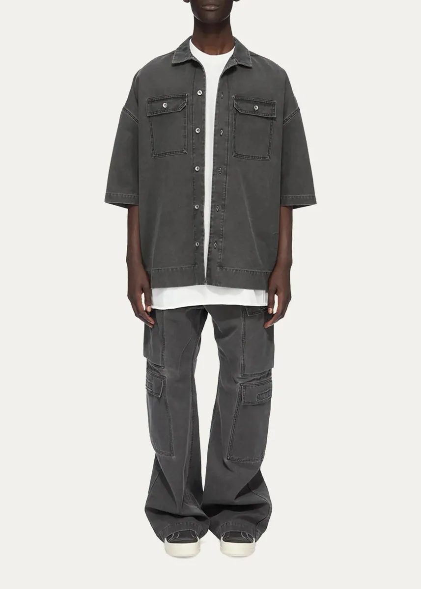DRKSHDW RICK OWENS Men's Denim Cargo Jeans | Thumbnail 2 DRKSHDW RICK OWENS Men's Denim Cargo Jeans | Thumbnail 2