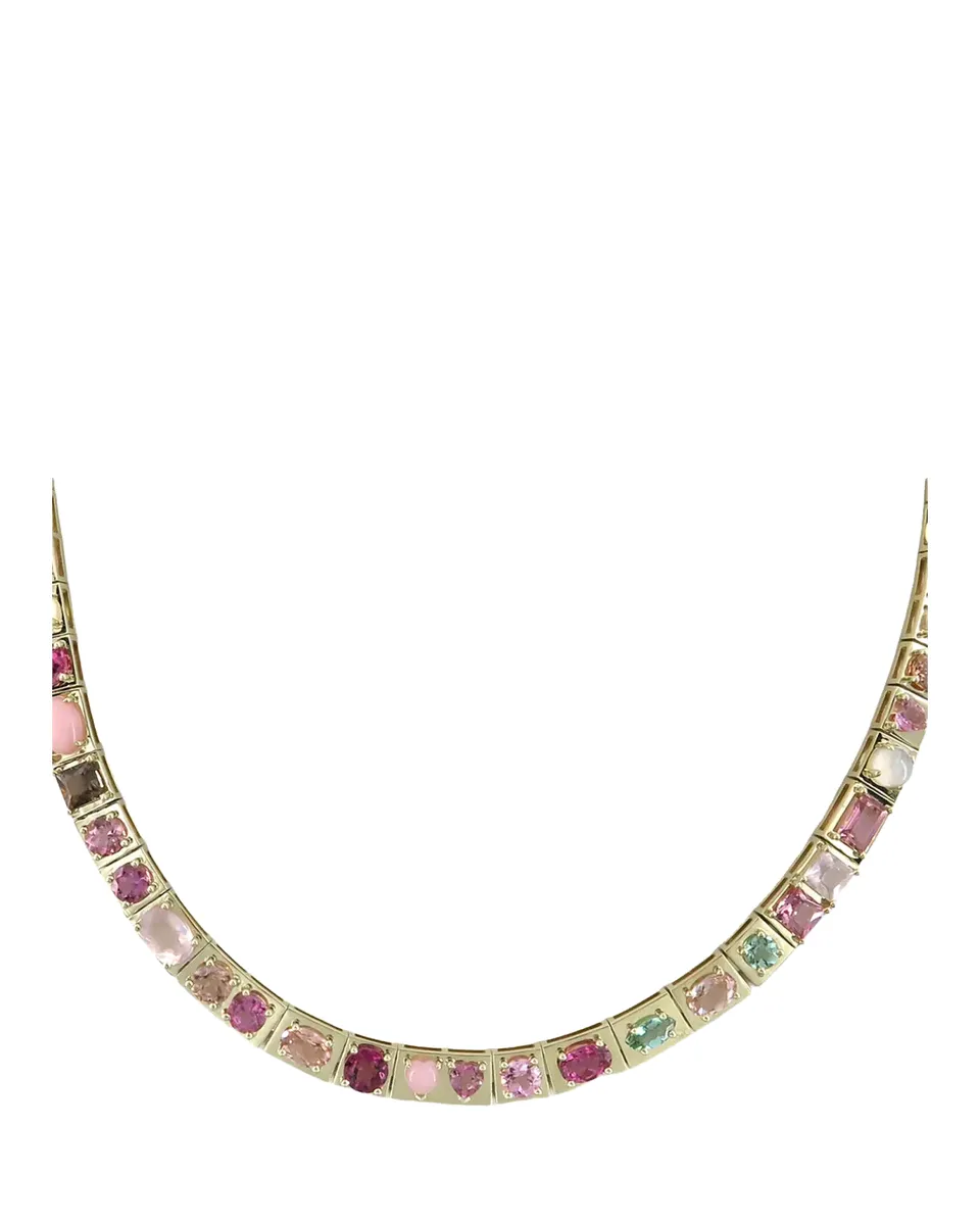 Type Jewelry LEGGO Pink Multi-Stone Necklace | Thumbnail 2 Type Jewelry LEGGO Pink Multi-Stone Necklace | Thumbnail 2