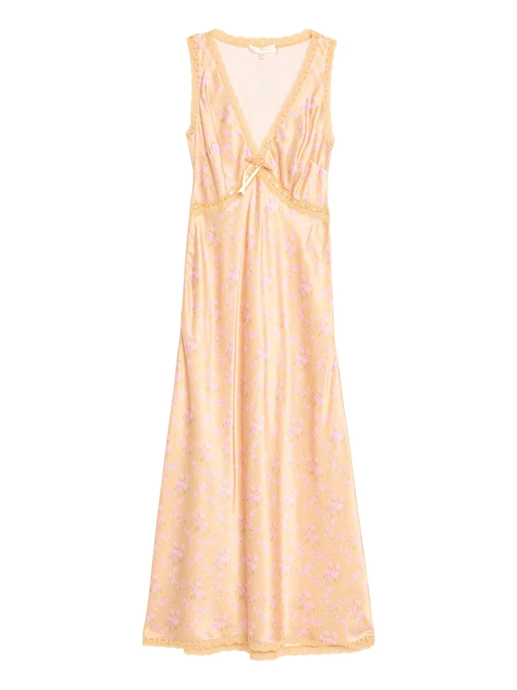 LoveShackFancy Nirelle Floral Satin Midi Dress