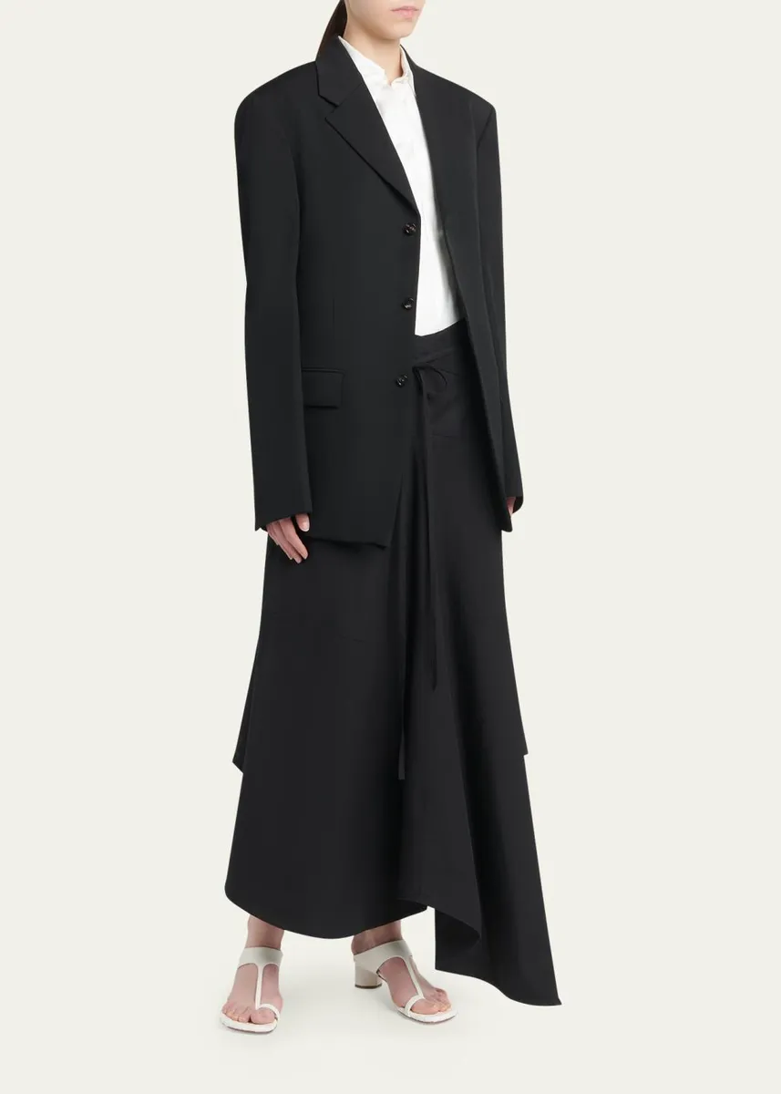 Bottega Veneta Oversized Single-Breasted Wool Blazer | Thumbnail 2 Bottega Veneta Oversized Single-Breasted Wool Blazer | Thumbnail 2