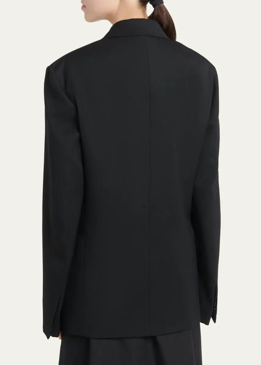 Bottega Veneta Oversized Single-Breasted Wool Blazer | Thumbnail 3 Bottega Veneta Oversized Single-Breasted Wool Blazer | Thumbnail 3