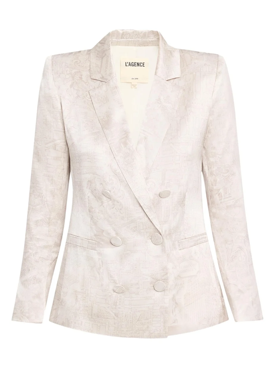 Sena Double-Breasted Silk Blazer Sena Double-Breasted Silk Blazer