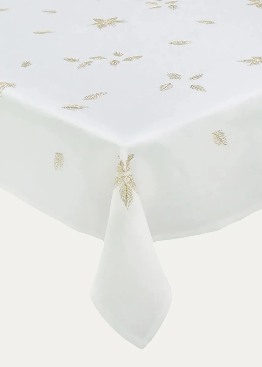 Kim Seybert Gilded Breeze Embroidered Tablecloth, 54" x 126" | Thumbnail 2 Kim Seybert Gilded Breeze Embroidered Tablecloth, 54" x 126" | Thumbnail 2