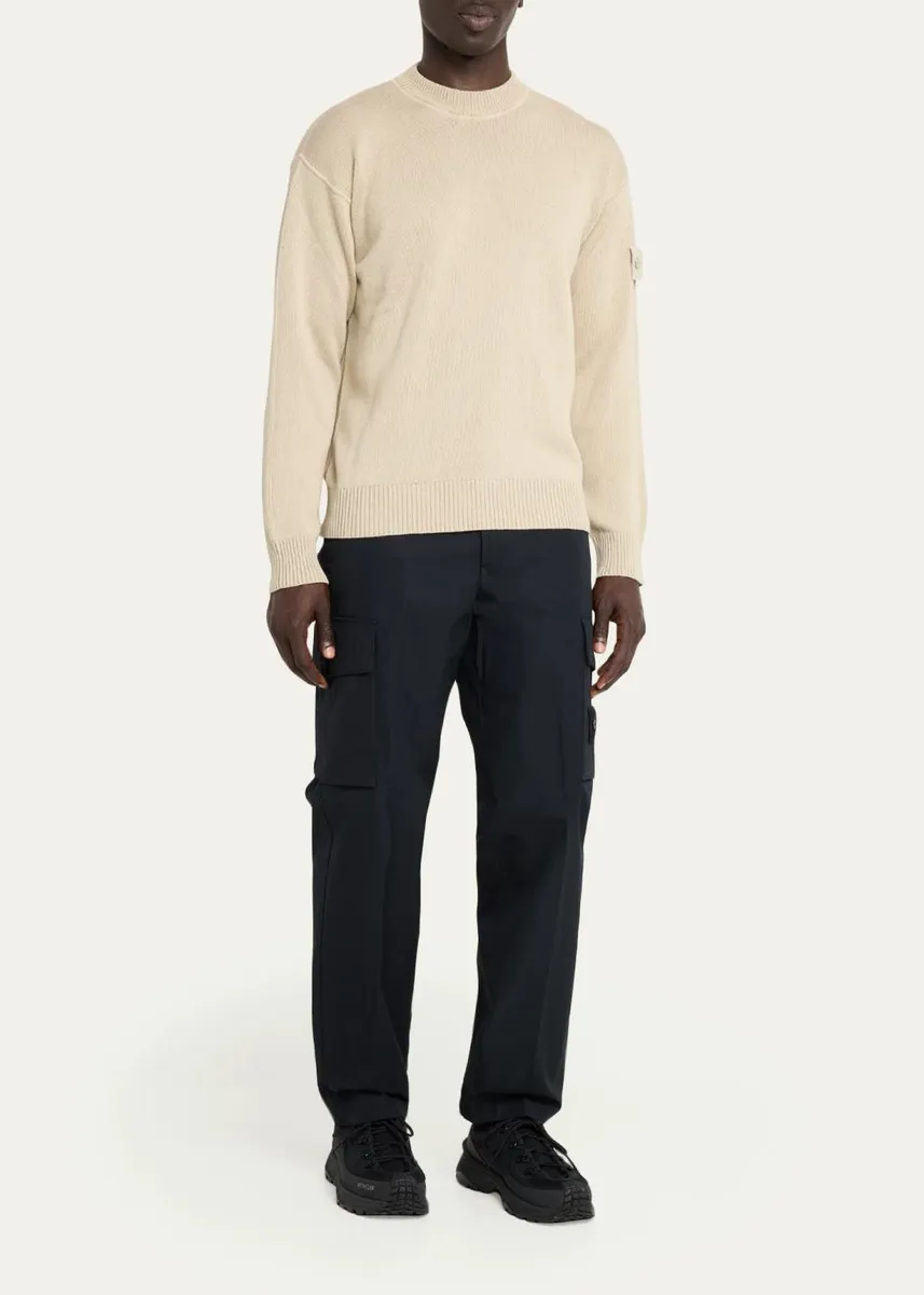 Stone Island Men's Cotton and Cashmere Crewneck Sweater | Thumbnail 2 Stone Island Men's Cotton and Cashmere Crewneck Sweater | Thumbnail 2