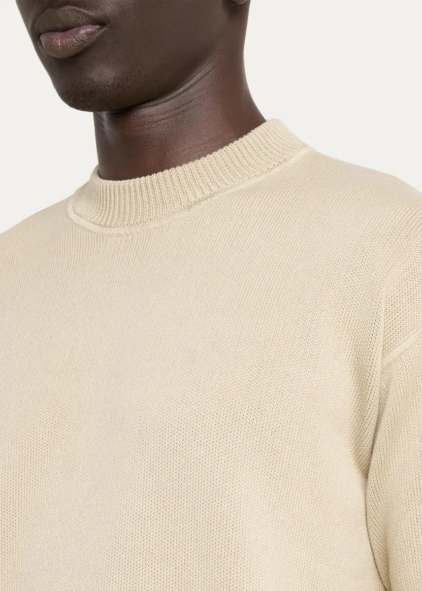 Stone Island Men's Cotton and Cashmere Crewneck Sweater | Thumbnail 5 Stone Island Men's Cotton and Cashmere Crewneck Sweater | Thumbnail 5