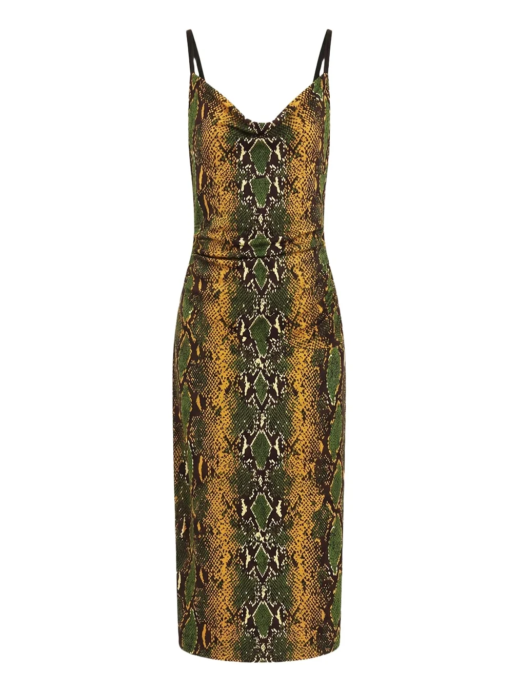 Diane von Furstenberg Claudia Snakeskin-Print Midi Slip Dress