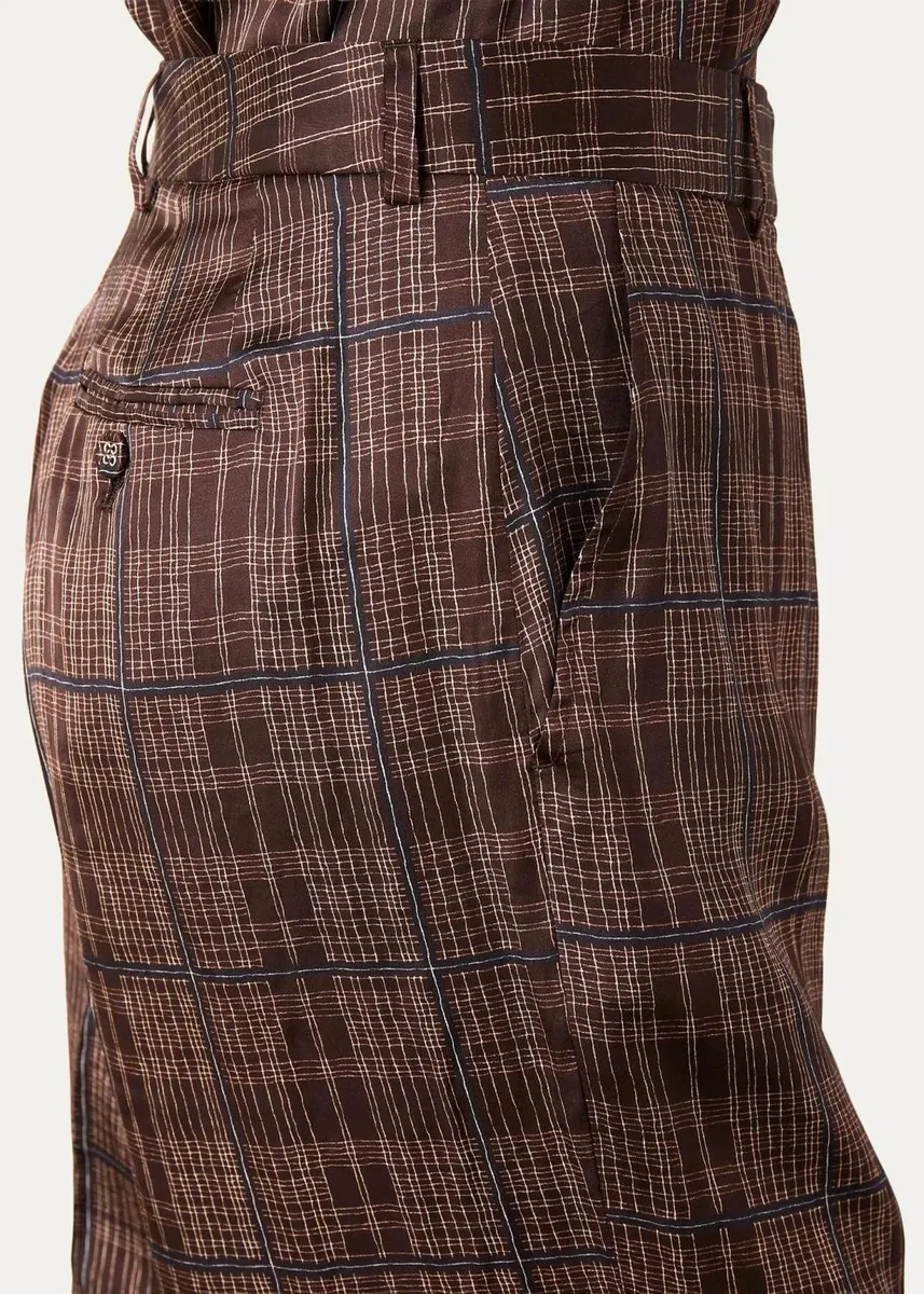 OFFICINE GÉNÉRALE Checked Wide-Leg Pants | Thumbnail 5 OFFICINE GÉNÉRALE Checked Wide-Leg Pants | Thumbnail 5