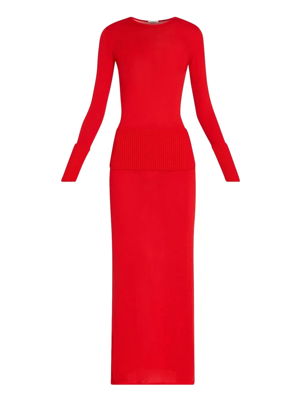 ALAÏA Merino Wool Long-Sleeve Bodycon Maxi Dress