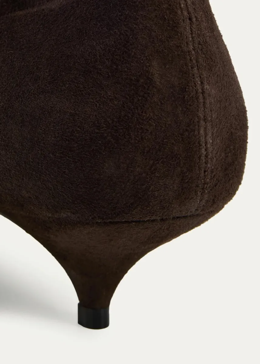 The Row Liisa Suede Kitten-Heel Booties | Thumbnail 9 The Row Liisa Suede Kitten-Heel Booties | Thumbnail 9