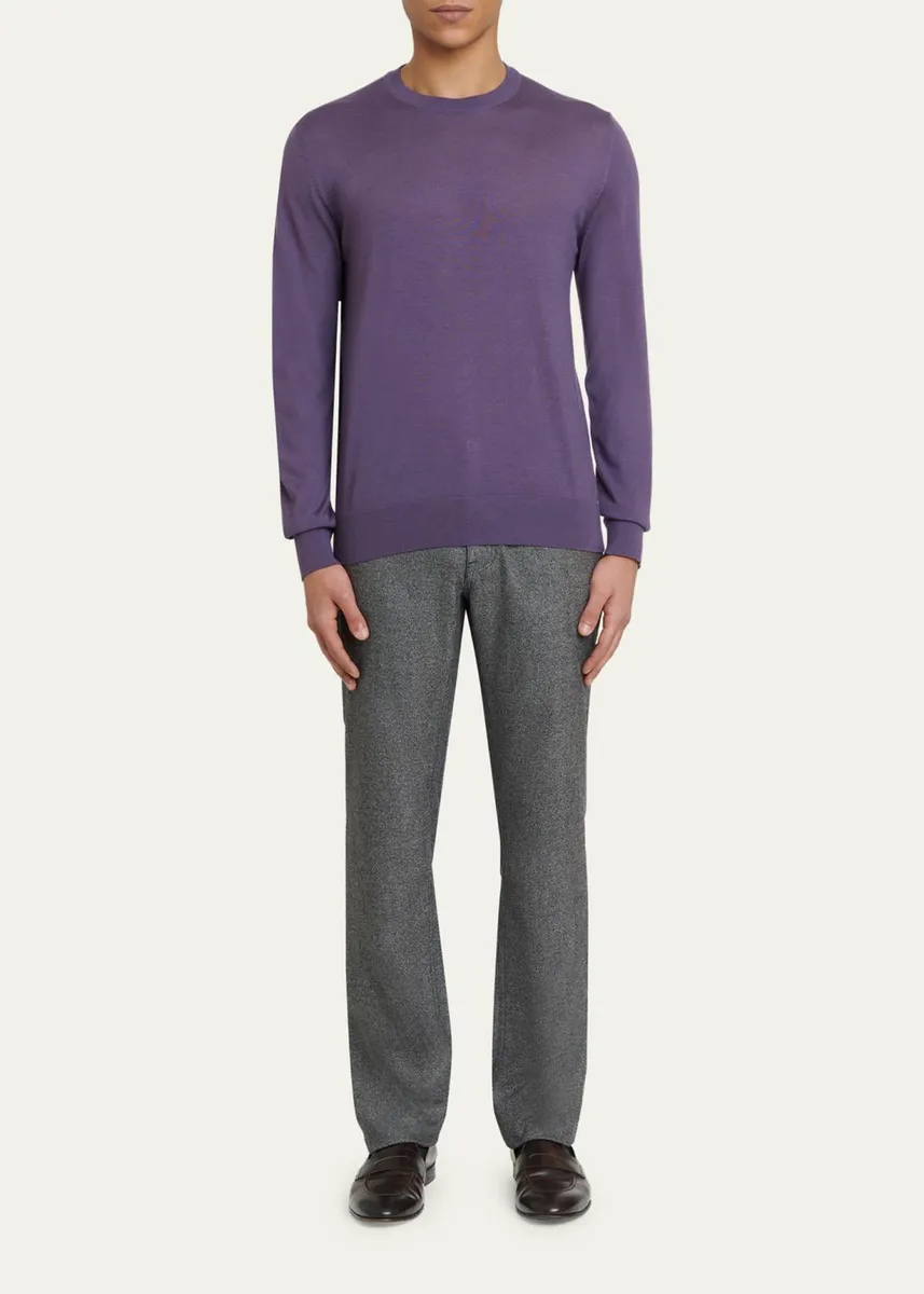 Brioni Men's 12GG Knit Cashmere Crewneck Sweater | Thumbnail 2