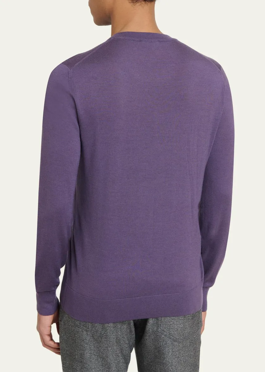 Brioni Men's 12GG Knit Cashmere Crewneck Sweater | Thumbnail 3
