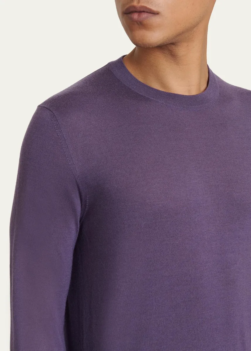 Brioni Men's 12GG Knit Cashmere Crewneck Sweater | Thumbnail 5