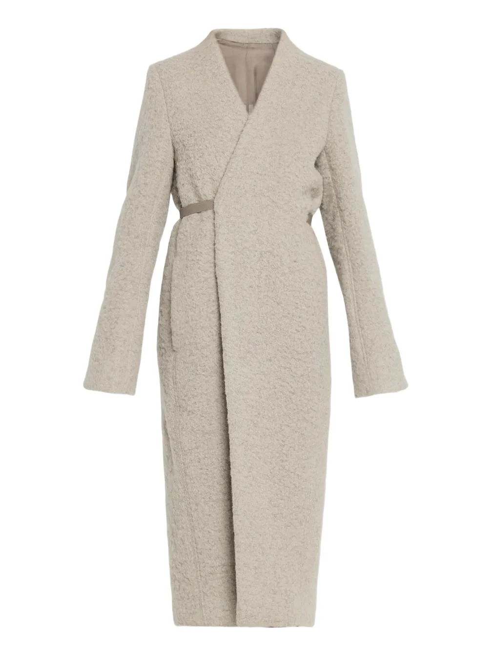 Soft Alpaca-Blend Cyclops Long Wrap Coat