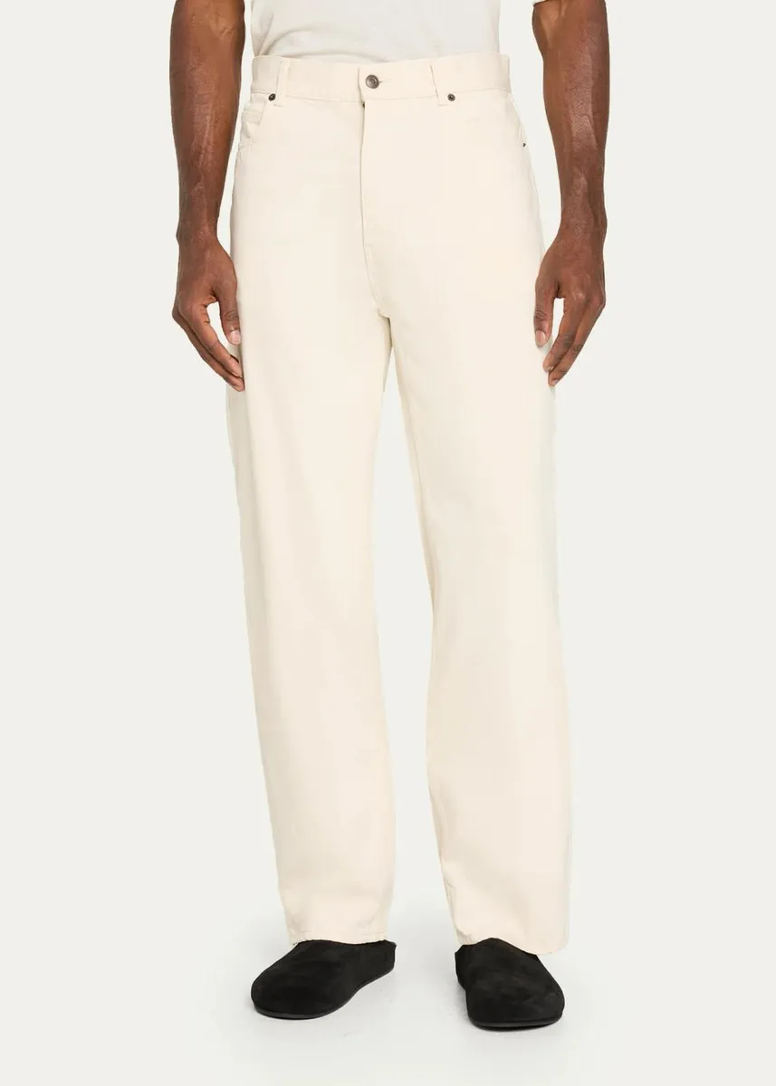 The Row Men's Vanya Denim Straight Leg Five-Pocket Pants | Thumbnail 4