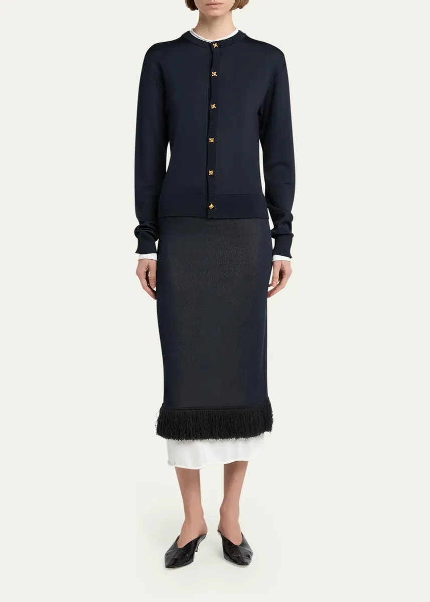 Bottega Veneta Colorblock Layered Fringe Midi Skirt | Thumbnail 2 Bottega Veneta Colorblock Layered Fringe Midi Skirt | Thumbnail 2