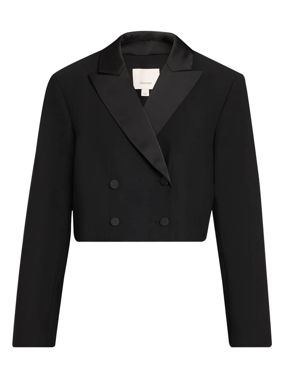 Cinq à Sept Romilly Cropped Tuxedo Jacket