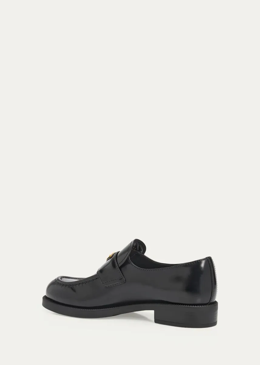 Prada 10mm Leather Loafers | Thumbnail 2 Prada 10mm Leather Loafers | Thumbnail 2