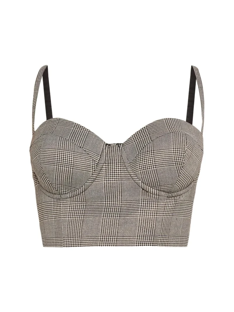 Sonya Plaid Bustier Top Sonya Plaid Bustier Top