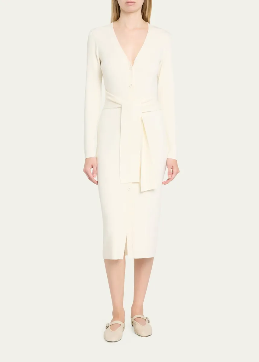 Toccin Lara Bodycon Rib Knit Midi Sweater Dress | Thumbnail 2 Toccin Lara Bodycon Rib Knit Midi Sweater Dress | Thumbnail 2