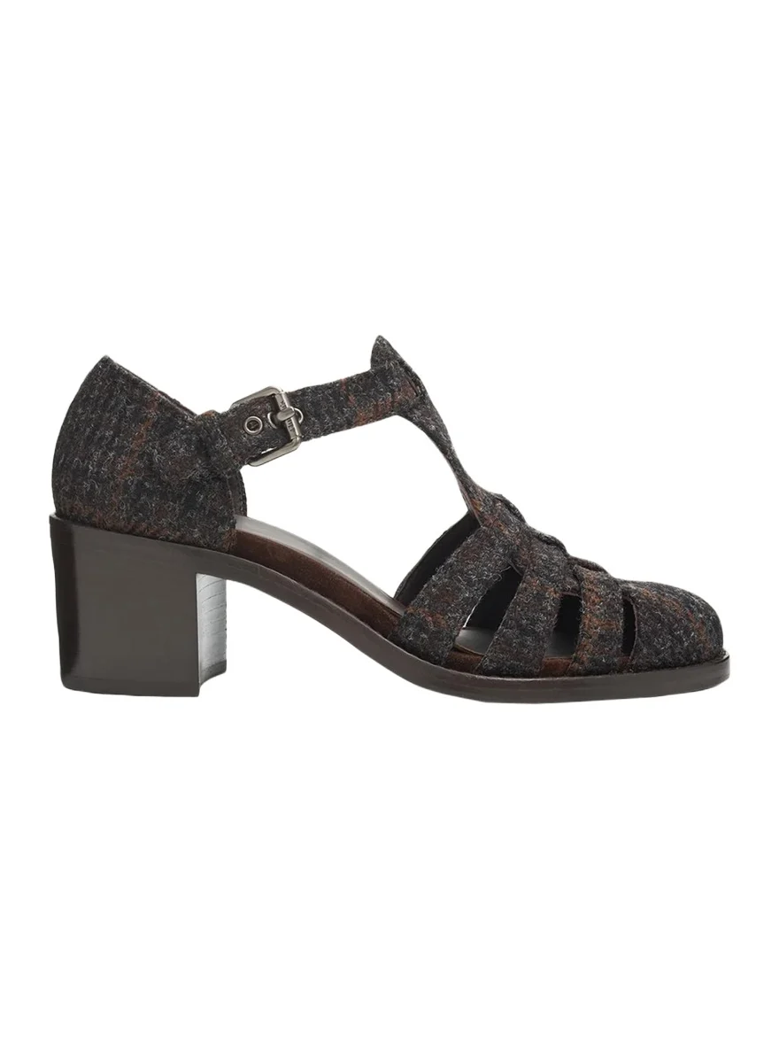 Church's 50mm Kelsey Plaid Tweed Fisherman Sandals